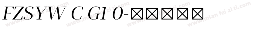 FZSYW C G1 0字体转换